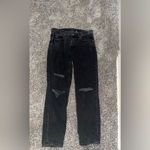 American Eagle Ripped Black Boyfriend Jeans